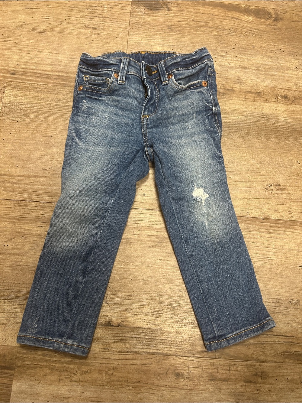 4/$20 Girls kids GAP Kids Blue Distressed Skinny Denim Jeans Sz 2T